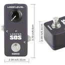 KOKKO LOOPER pedal - procesador de efectos de retraso en bucle con alimentación USB, perilla Loop Level para guitarra/bajo - looper compacto compatible con pedalboards para actuaciones en vivo, grabación y práctica - ideal para guitarristas eléctricos y