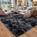 1 alfombra suave y peluda para sala, tapete de poliéster teñido al estilo tie-dye, antideslizante y lavable en máquina, decoración para dormitorio, sala de juegos o residencia estudiantil