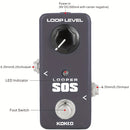 KOKKO LOOPER pedal - procesador de efectos de retraso en bucle con alimentación USB, perilla Loop Level para guitarra/bajo - looper compacto compatible con pedalboards para actuaciones en vivo, grabación y práctica - ideal para guitarristas eléctricos y