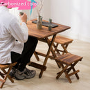 Mesita Plegable de Madera de Pino Sólido - Estilo Rústico con Patas de MDF, Diseño Portátil y Ahorrador de Espacio para Oficina en Casa, Sala o Espacios Pequeños, Construcción Robusta, Aesthetic Campestre
