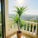 1pc 3-Cabezas Dracaena Planta Artificial - Plástico Resistente a los Rayos UV para Decoración de Interior/Exterior, Bodas, Jardín, Patio, Sesiones de Fotos - Sin Mantenimiento Regalo de Vacaciones para Acción de Gracias, Navidad, Día de la Madre, Día del