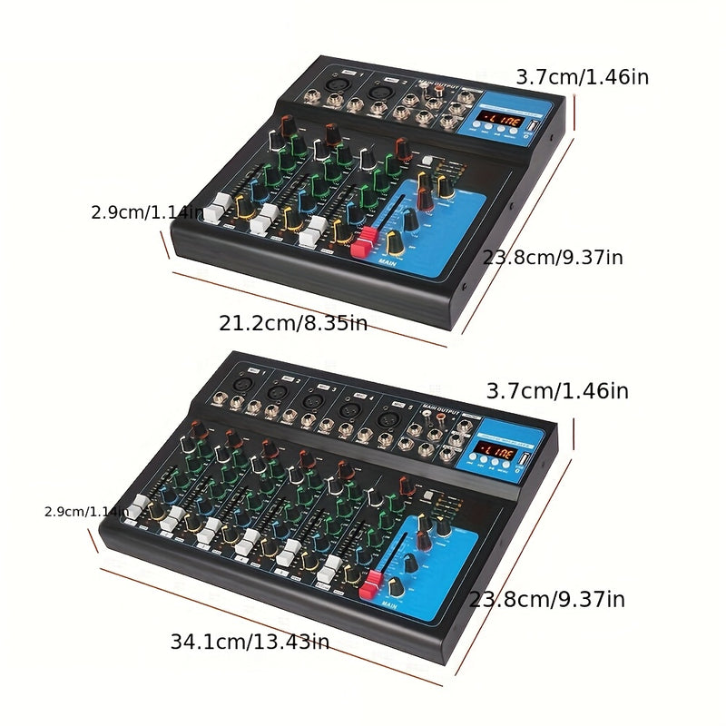 Consola mezcladora profesional NXG de 4 canales con efecto DSP, USB/MP3 para presentaciones en vivo, karaoke y transmisiones, cuerpo de aleación, operación con fuente de alimentación, enchufe para 110-130V
