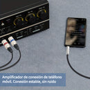 Cable de Audio Macho de 3.5mm a XLR Chapado en Oro Premium - Cobre Puro, Conector Dual XLR para Teléfonos Móviles y Computadoras a Consolas de Mezcla