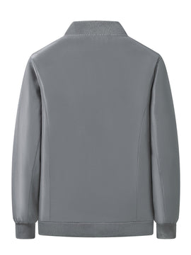 Chaqueta Casual para Hombre con Forro Polar - Ligera, con Cremallera y Bolsillos, Poliéster, Cuello de Béisbol, Perfecta para Otoño e Invierno