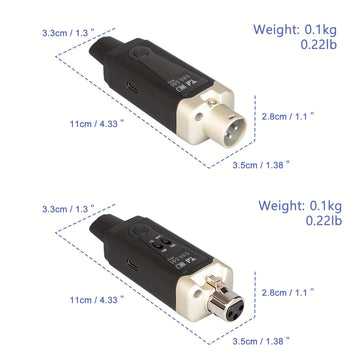 Transmisor y receptor inalámbricos Bomaite para micrófono XLR con enchufe, sistema inalámbrico para micrófono dinámico y condensador, mezclador de audio, sistema PA.