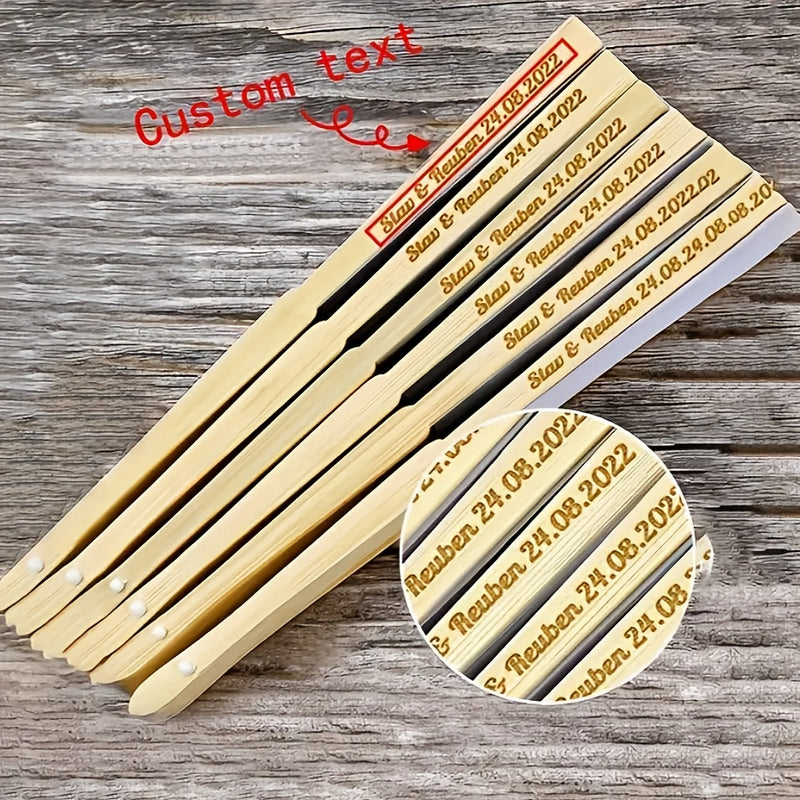 Abanicos de boda personalizados de bambú, 20/30/50 unidades, grabados con nombre y fecha, diseño clásico, elegante color blanco, para decoración de bodas, bautizos, Navidad, San Valentín, regalos para eventos, decoración rústica vintage, duraderos