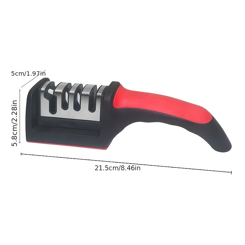 Afilador de Cuchillos de Cocina Profesional de 4 Etapas - Piedra de Afilar de Cerámica de Tungsteno y Diamante para Chef