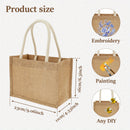 12 bolsas de yute mini, bolsas de playa de yute con asas, bolsas de compras reutilizables, bolsas de regalo de yute, bolsas multiusos para viajes, playa, escuela y actividades al aire libre