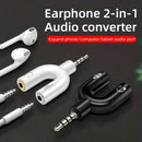 Cable Repartidor de Audio 2 en 1 para Computadoras y Smartphones - Adaptador para Auriculares y Micrófono, No Requiere Batería