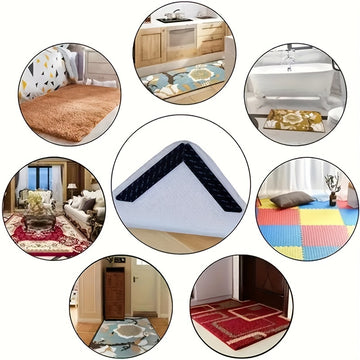4/8/20/30 piezas de pegatinas y adhesivos antideslizantes de tipo L para alfombras y suelos de madera, adecuados para la sala de estar, comedor, baño, azulejos y áreas de suelo de madera, previenen el movimiento y el deslizamiento, aseguran que el tapete