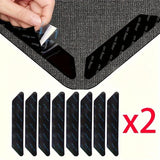 Juego de 8/16/24pcs de Adhesivos Antideslizantes para Alfombras - Cinta Doble Cara Reutilizable para Cocina, Sala de Estar, Baño - Esenciales de Decoración para el Hogar de ABS Duradero