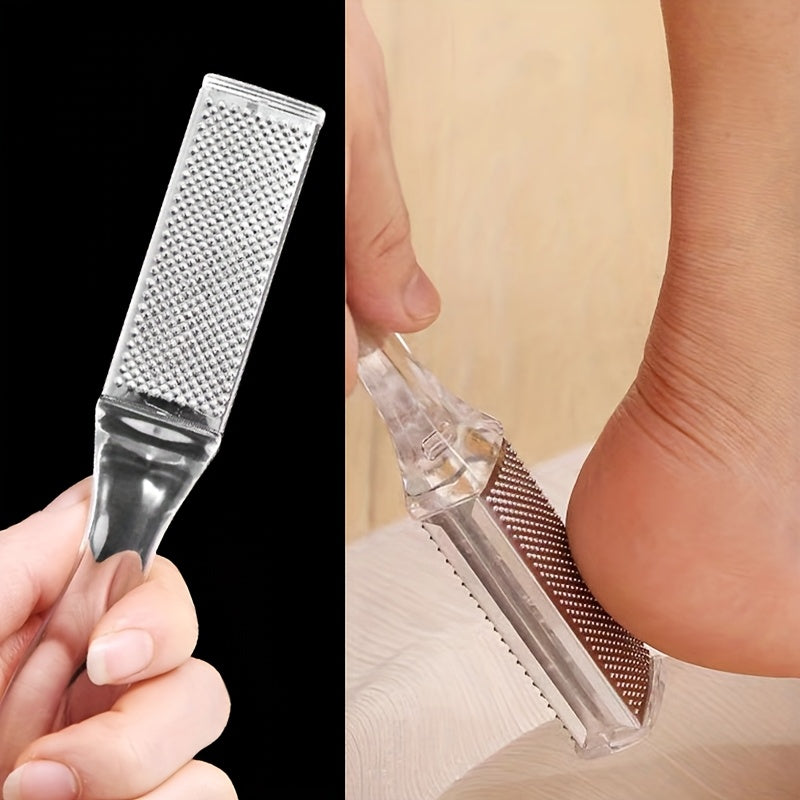 1pc Lima de Pies Manual de Doble Cara - Exfoliante Antideslizante, Sin Necesidad de Electricidad/Batería - Herramienta para Pedicura y Manicura en Casa, Salón o Viaje - Construcción Duradera de Plástico, Superficie Texturizada, Eficiente Exfoliador, Dise