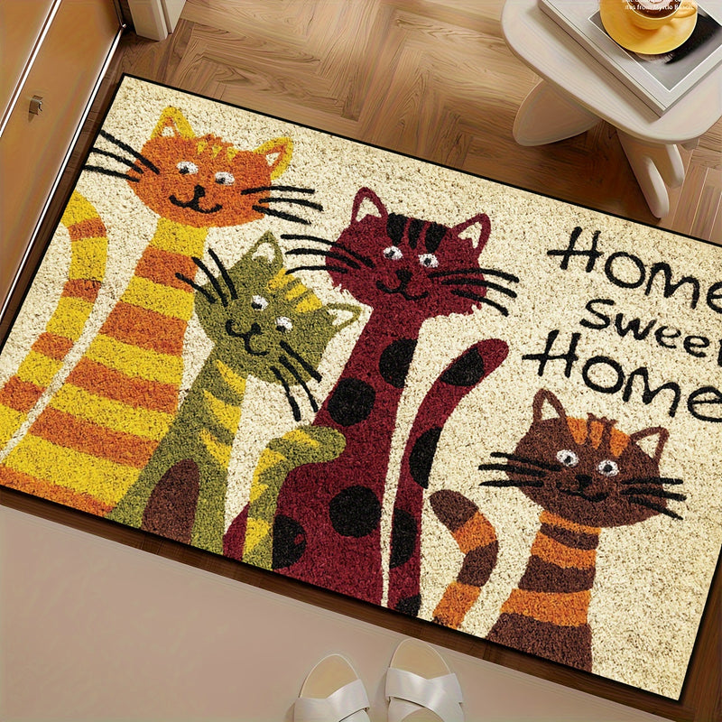 Una entrada delicada de gato en casa, adecuada para la decoración de la entrada interior, perfecta para realzar tu espacio de vida!