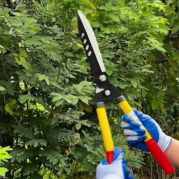 1 Cortaespines de jardín ergonómicos con mango de acero de alta resistencia - Cortaespines de jardín de metal duradero, adecuados para setos, árboles, césped y jardinería, diseño de doble mano, cortaespines de jardín, herramienta de cuidado de césped, cu