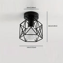 Araña de techo estilo industrial retro rural con base para bombilla E27 para pasillo, cocina, entrada y escalera (sin bombilla)