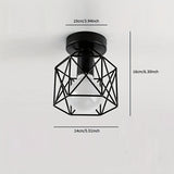 Araña de techo estilo industrial retro rural con base para bombilla E27 para pasillo, cocina, entrada y escalera (sin bombilla)