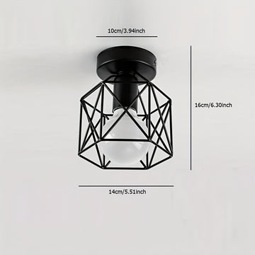 Araña de techo estilo industrial retro rural con base para bombilla E27 para pasillo, cocina, entrada y escalera (sin bombilla)