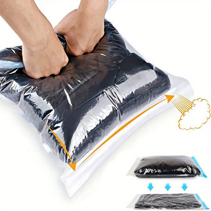 1 Set De 10 Piezas, Bolsas De Compresión Para Viajes, Accesorios De Viaje, Bolsas De Ahorro De Espacio, No Se Necesita Vacío Ni Bomba, Bolsas De Almacenamiento Al Vacío Para Artículos Esenciales De Viaje, Organizadores De Embalaje Para Viajes Y El Hogar