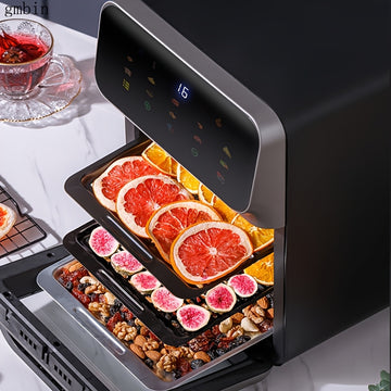 Fritadora inteligente gmbin, capacidad de 10 litros, 1200 vatios, eléctrica, sin humo, para hacer papas fritas y pan, multifuncional, pantalla táctil, enchufe de 110-130 vatios, material PP, no requiere batería.