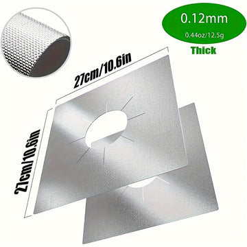 4pcs Cubiertas Premium Antiadherentes para Quemadores de Estufa - Doble Grosor, Resistentes al Calor y Reutilizables, Protectores de Cocina para una Limpieza Fácil