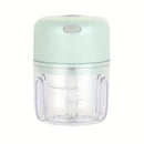 Prensa de ajo eléctrica mini USB recargable de 100 ml/250 ml y molinillo de carne - 1500 RPM, 36 V, plástico PP duradero, herramienta de cocina compacta para preparación rápida y fácil de comidas, trituradora de ajo, diseño elegante, diseño transparente