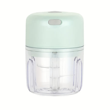 Prensa de ajo eléctrica mini USB recargable de 100 ml/250 ml y molinillo de carne - 1500 RPM, 36 V, plástico PP duradero, herramienta de cocina compacta para preparación rápida y fácil de comidas, trituradora de ajo, diseño elegante, diseño transparente