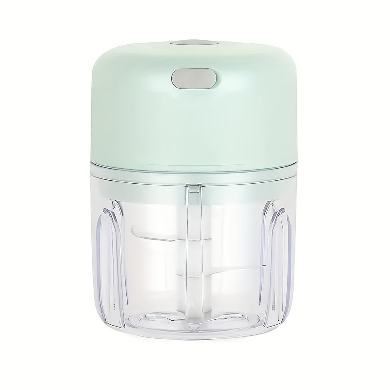Prensa de ajo eléctrica mini USB recargable de 100 ml/250 ml y molinillo de carne - 1500 RPM, 36 V, plástico PP duradero, herramienta de cocina compacta para preparación rápida y fácil de comidas, trituradora de ajo, diseño elegante, diseño transparente