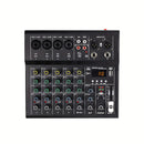 Consola Mezcladora de Audio Metálica Profesional TAVOOSOP de 6 Canales con Interfaz USB, Mezclador de Sonido Portátil para Transmisión en Vivo, Podcasting, DJ y Karaoke - , Sonido de Alta Fidelidad, Grabación Multicanal, Podcasting Escénico y Mezcla Musi