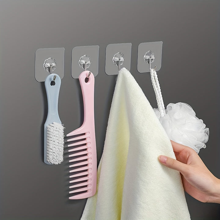 10 piezas de ganchos transparentes, ganchos de pared multiusos, potente ventosa, ganchos de pared para colgar en la cocina, baño, ganchos de utilidad