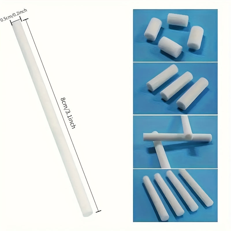 10/30/60/120 Piezas de Esponjas de Repuesto para Humidificador - Fibra PET de Alta Densidad Lavable, Diseño Fácil de Instalar y Reutilizable para Humidificadores Generales - Filtro Difusor Reemplazable para Mejora la Calidad del Aire y Comodidad, Blanco,