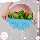 1pc Colador de Cocina de Plástico Duradero para Olla - Azul Vibrante, Cesta para Verduras y Frutas de Fácil Drenaje con Malla Fina, Perfecto para Cocinar en Casa y Hornear