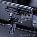 Soporte para teléfono de coche de tablero de control de aleación de aluminio, rotativo, escalable, forma cuadrada, para auto
