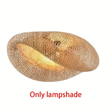 Vaina de Luz Cálida · Pantalla de Lámpara Tejido a Mano, Ambiente Cálido, Pantalla de Lámpara de Mimbre Vainilla, Pantalla de Lámpara Curativa con Luz Suave, Diseño Transparente Natural