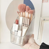 Caja de almacenamiento de cosméticos de 3/4 compartimentos de acrílico transparente, organizador de escritorio, estantería de almacenamiento portátil dividida