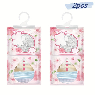 2/5 piezas de bolsas deshumidificadoras estilo cerezo, absorben humedad y mantienen seco, ideales para dormitorio, sala, cocina, baño, residencia estudiantil, bodega, etc. - Bolsas antihumedad colgantes para el hogar, deshumidificador portátil