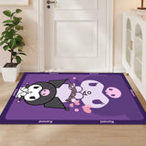 Sanliou es una alfombra de dormitorio con temática de arroz antideslizante y linda, tapete de dibujos animados para el dormitorio, alfombra de suelo duradera y resistente al desgaste, tela mezclada de poliéster, fácil de lavar a mano y cuidar, adecuada p