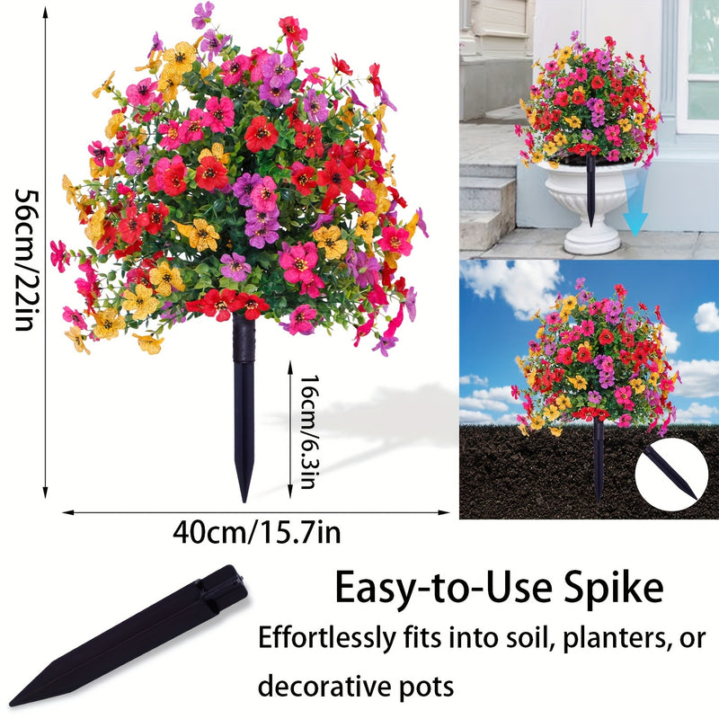 Árboles de Bola Topiaria de Margaritas Artificiales con Estacas para el Suelo | Arbustos Falsos Resistentes al UV para Jardín Interior/Exterior y Decoración de Puerta Principal | Elegancia Durante Todo el Año sin Muy Mantenimiento