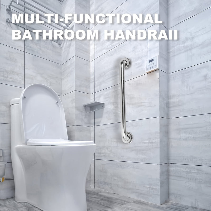 1pc Estilo Clásico Conjunto de Brazo de Ducha y Barra de Sujeción de Metal, Barra de Seguridad para Baño Robusta, Opciones de 12/20 Pulgadas, Kit de Instalación Fácil Incluido