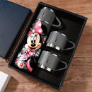 1 juego de termo Disney Minnie Mouse de 17 oz, botella de acero inoxidable al vacío con taza para café, bebidas calientes y frías, cantimplora, útiles escolares LHB03211