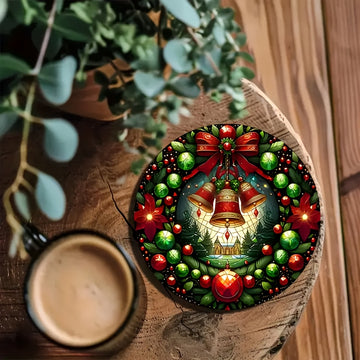 6 posavasos de madera con temática navideña, posavasos festivos en 3D, resistentes al calor y al frío, antideslizantes, decoración duradera para el hogar y la cocina, perfectos para regalos navideños y decoración del salón.