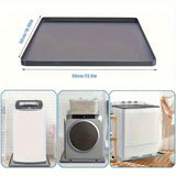 1 pieza de bandeja de goteo para lavadora de silicona, bandeja de drenaje para lavadora antideslizante, protector de suelo antivibraciones para secadora y lavadora, alfombrilla de fugas fácil de limpiar, diseño sin agujeros