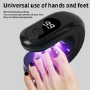 Linterna Portátil para Uñas con Pantalla LCD Digital, Endurecedor de Gel USB que Seca en 3 Segundos, Lámpara Compacta para Hogar y Salón - /Blanco - Compatible con Acrílico, Gels LED, Equipo de Pedicura, Tecnología Inteligente, Ideal para Aficionados a l