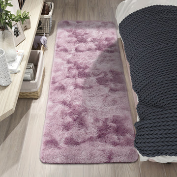 1 pieza de alfombrilla de área de estilo nórdico - Suave poliéster, diseño de gradiente azul a blanco, ligero y lavable en máquina, perfecto para sala de estar, dormitorio o oficina, 23,62 x 39,37 pulgadas