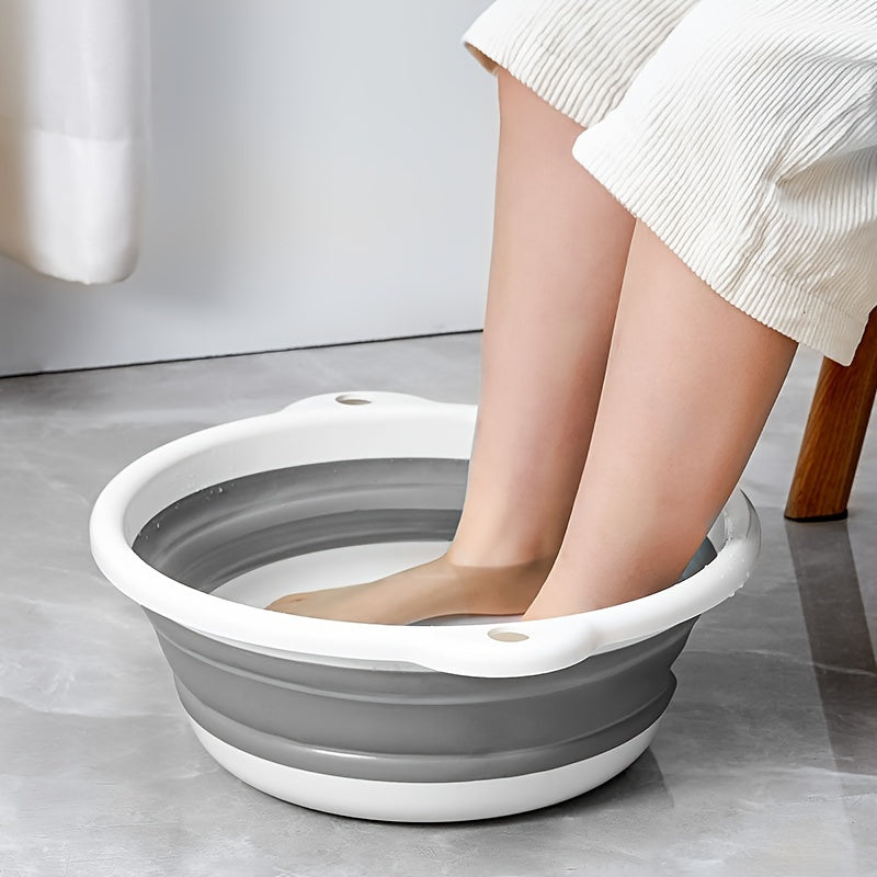 Fregadero plegable portátil de silicona - Hiposensibilidad, durabilidad y ligereza para lavar verduras, baño de pies, uso en dormitorios - Fregadero de plástico multiusos con diseño de almacenamiento fácil, esenciales para dormitorios, diseño compacto, m