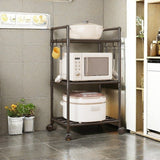 Estante de Almacenamiento de Cocina Multicapa y Versátil con Ruedas - Perfecto para Microondas, Ollas y Más - Ideal para la Organización del Hogar