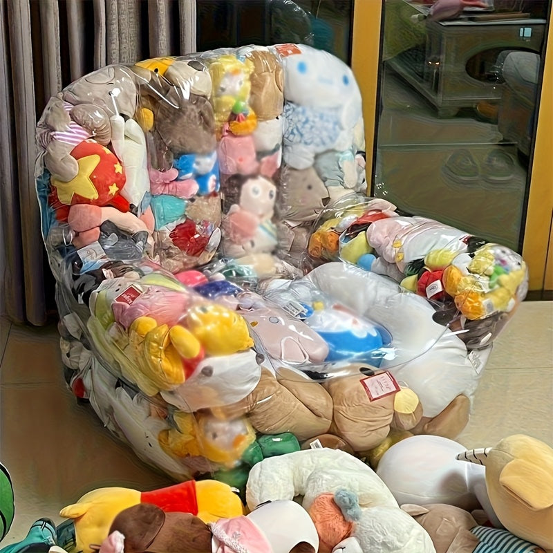 100.0 x 89.99 cm caja de almacenamiento transparente para muñecas, organizador de asiento de sofá DIY para guardar hasta 120 muñecas y accesorios