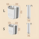 Organizador de basura de cocina plegable de plástico - Bote de basura para colgar en pared o puerta de gabinete con diseño perforado para drenaje fácil, solución de almacenamiento que ahorra espacio, función Easyhang, organizadores y almacenamiento para