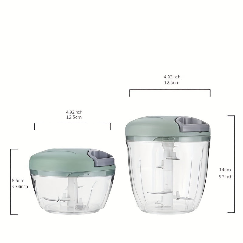 1, cortador de verduras, trituradora multifuncional de ajo, molinillo de ajo, trituradora manual de ajo, cortador de frutas creativo, accesorios de cocina, utensilios de cocina, 500/900ml