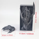 Estantería Fantástica - Diseño de Mano de Calavera Sauron Impreso en 3D, Decoración de Escritorio en Plástico Duradero, Regalo para Hombres, Ideal para Oficina o Hogar, Adorno para Estantes, Presente para Fiestas y Celebraciones