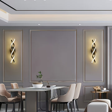 1 pieza de luz de pared LED moderna - 3 opciones de temperatura de color, lámpara de pared de metal con accesorios de instalación, diseño desmontable, control de brillo, adecuada para pasillos y entradas, con cableado duro.
